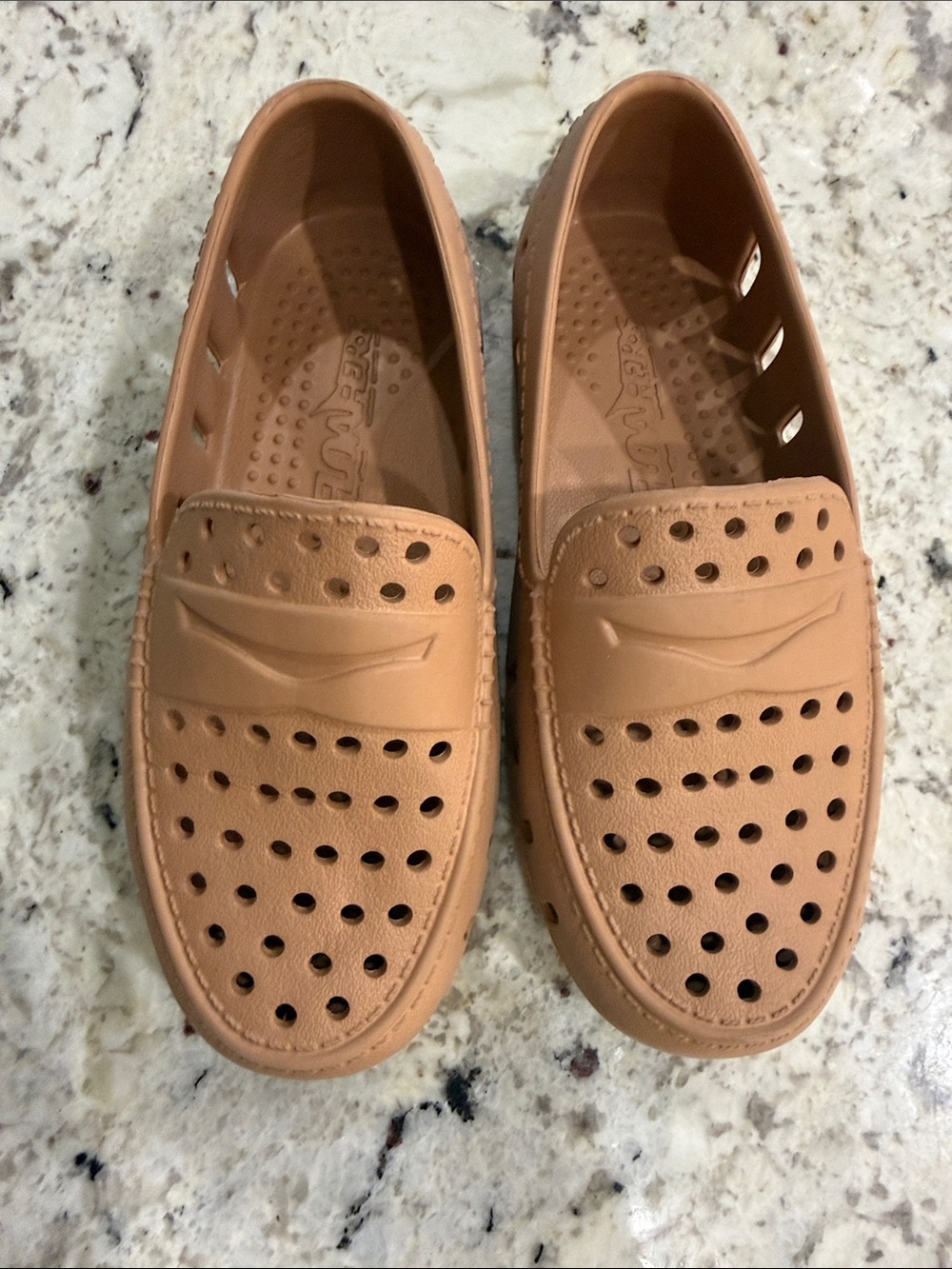 Floafers Toddler Casual Perforated Slip-On Loafers in Tan